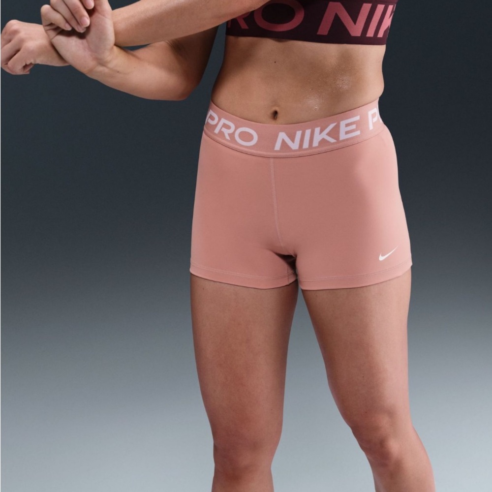Nike Women's 3” Pro Shorts In Rust Pink New With Tags